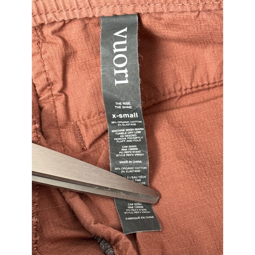 Vuori Womens Ripstop Pants Terracotta Rust Organic Cotton XS VW401 - Picture 5 of 6